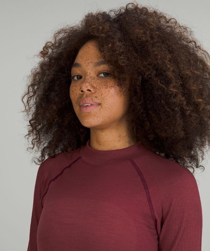Lululemon Keep the Heat Long Sleeve Blast Dam Vinröda | DASZ-62918