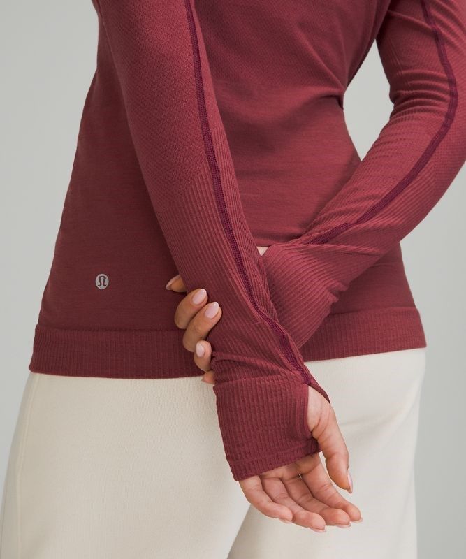 Lululemon Keep the Heat Long Sleeve Blast Dam Vinröda | DASZ-62918