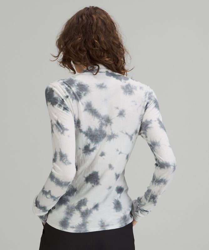 Lululemon LAB Wool-Blend Tie Dye LS Blast Dam Grå Mörkgrå | ELHW-90178