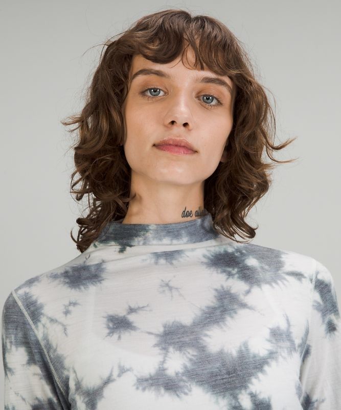 Lululemon LAB Wool-Blend Tie Dye LS Blast Dam Grå Mörkgrå | ELHW-90178