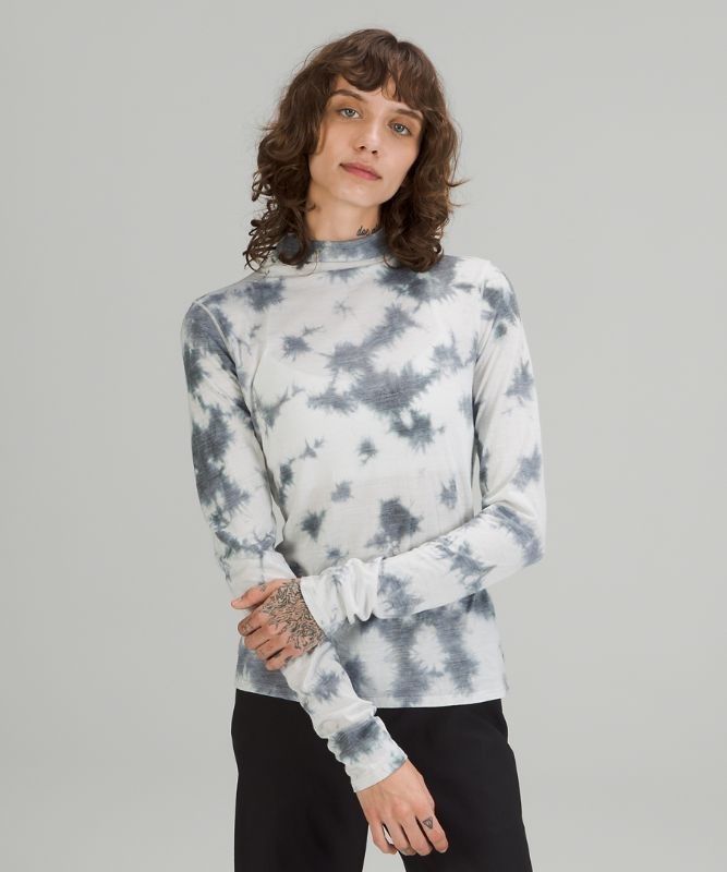 Lululemon LAB Wool-Blend Tie Dye LS Blast Dam Grå Mörkgrå | ELHW-90178