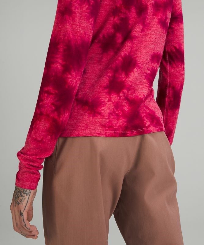 Lululemon LAB Wool-Blend Tie Dye LS Blast Dam Rosa | AJZH-48736