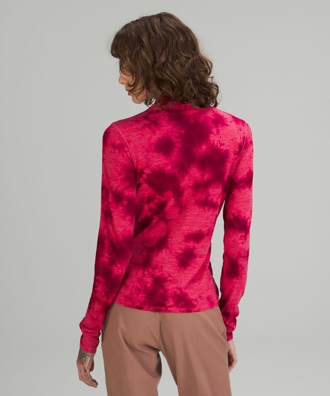 Lululemon LAB Wool-Blend Tie Dye LS Blast Dam Rosa | AJZH-48736