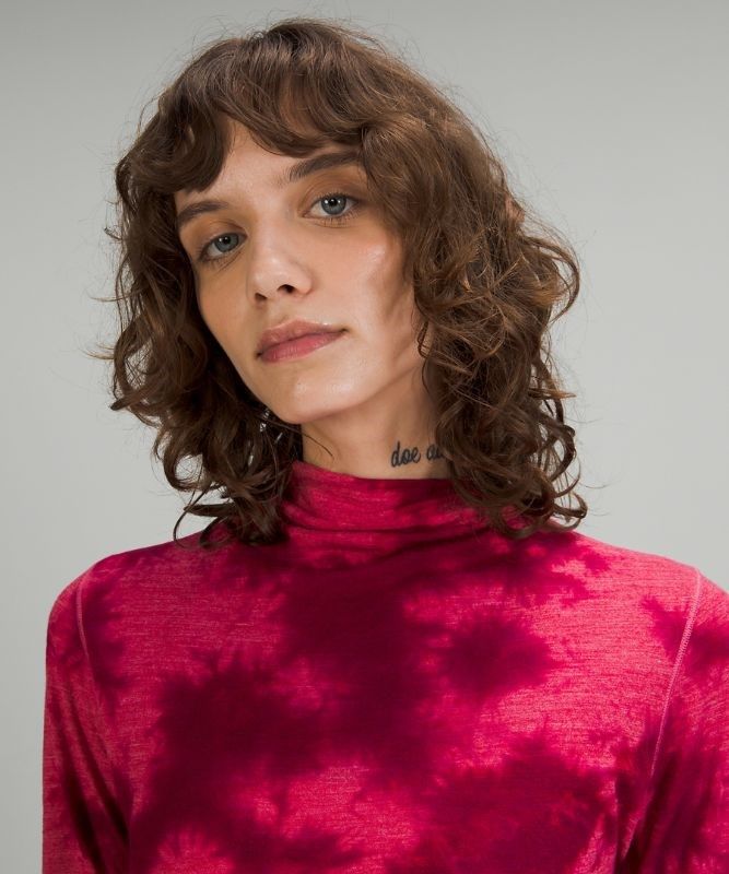 Lululemon LAB Wool-Blend Tie Dye LS Blast Dam Rosa | AJZH-48736