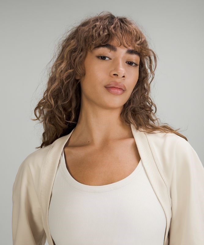 Lululemon LA Cropped Long Sleeve Shrug Tröjor Dam Vita | LHVK-27540