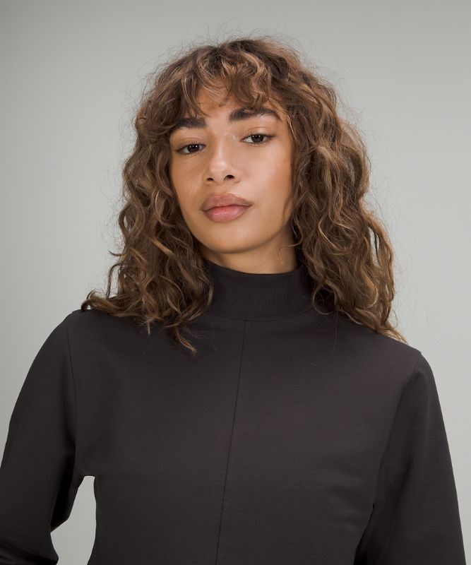 Lululemon LA Reversible Mock Neck Tröjor Dam Svarta Grå | OBRU-37105