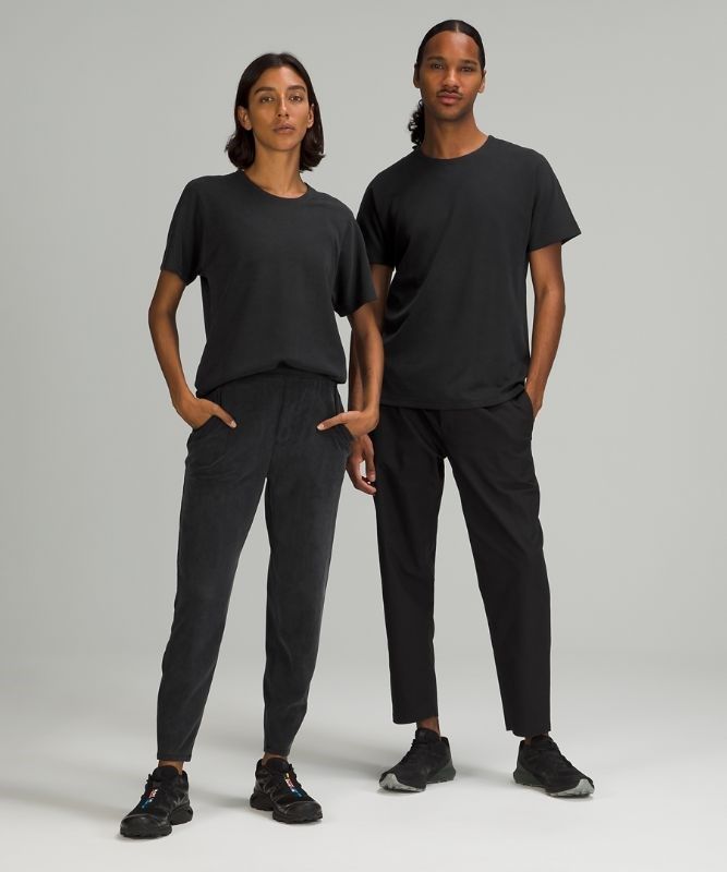 Lululemon Lab Jacquard Short Sleeve T-Shirt Blast Herr Svarta | UWXR-68793