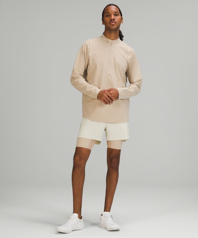 Lululemon Lab Long Sleeve Half-Zip Blast Herr Trench | HUSA-36570