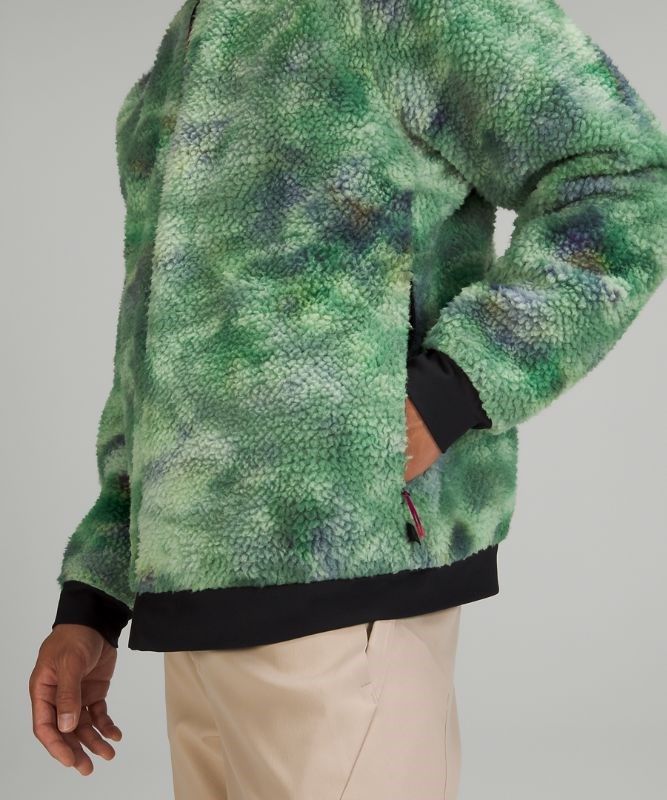 Lululemon Lab Textured Fleece Bomber Jacket Jackor Herr Gröna Olika Färger | KUWX-31257