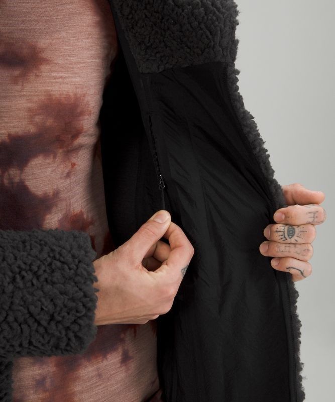 Lululemon Lab Textured Fleece Coat Jackor Dam Svarta | YXBK-51034