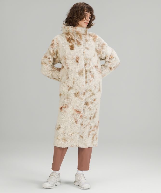 Lululemon Lab Textured Fleece Coat Jackor Dam Vita Bruna | OKUR-67980
