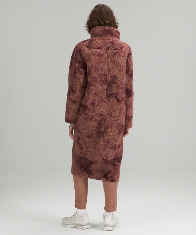 Lululemon Lab Textured Fleece Coat Jackor Dam Bruna | WHVF-97201