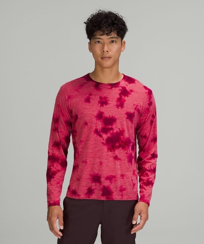 Lululemon Lab Wool-Blend Tie Dye Long Sleeve Shirt Blast Herr Rosa | DRTJ-42509