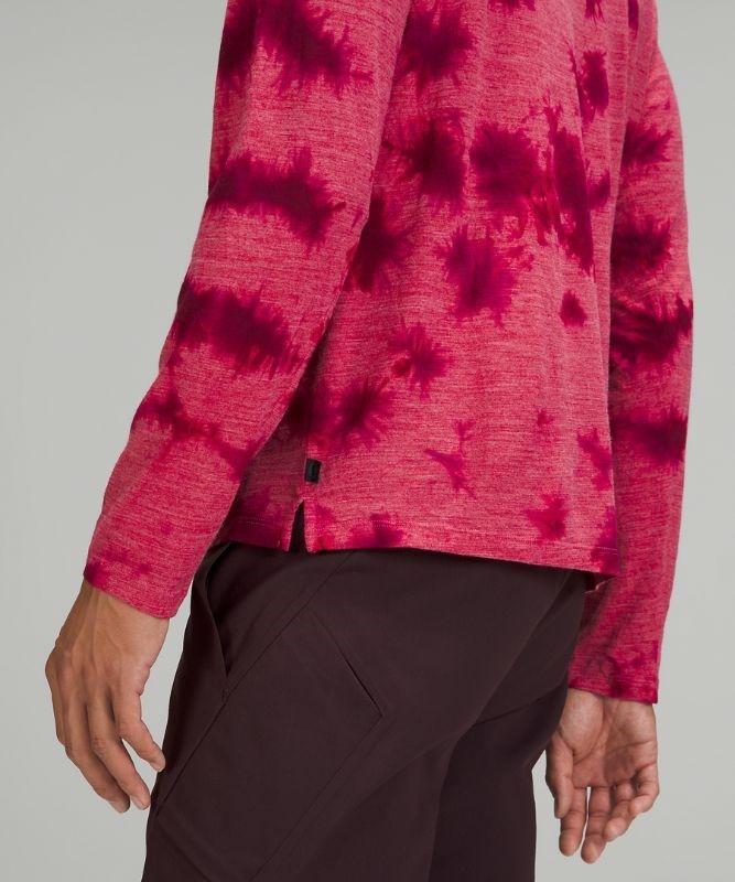 Lululemon Lab Wool-Blend Tie Dye Long Sleeve Shirt Blast Herr Rosa | DRTJ-42509