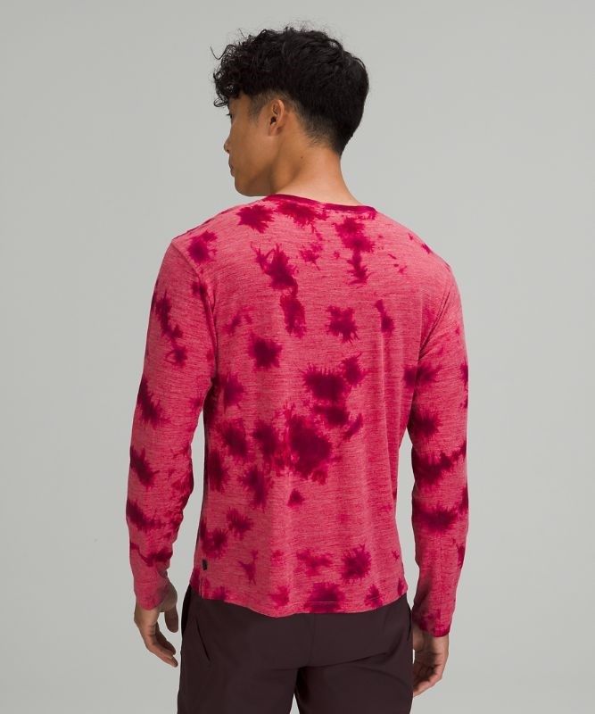 Lululemon Lab Wool-Blend Tie Dye Long Sleeve Shirt Blast Herr Rosa | DRTJ-42509