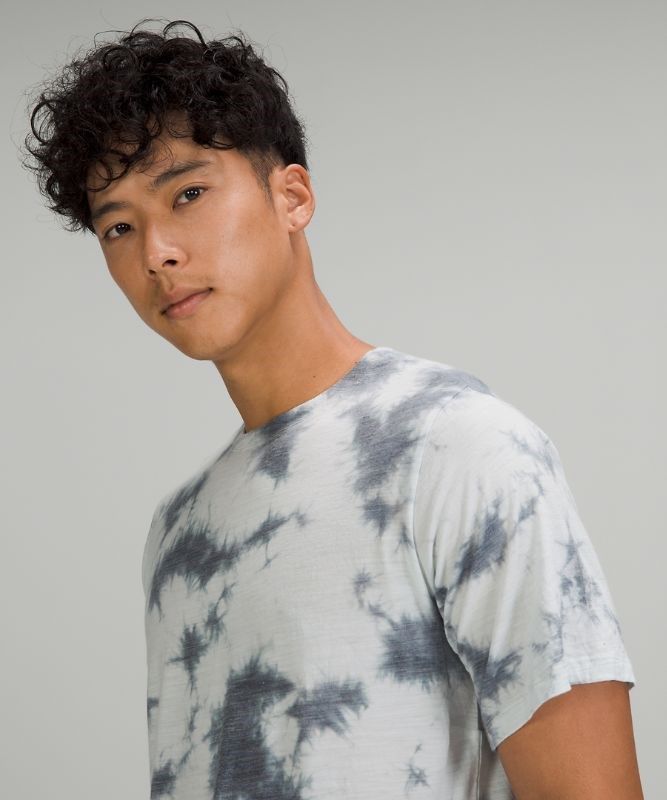 Lululemon Lab Wool-Blend Tie Dye T-Shirt Blast Herr Grå Mörkgrå | LBAM-49271