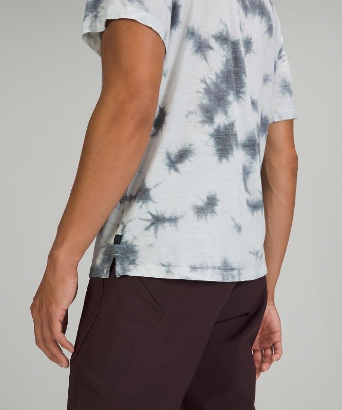 Lululemon Lab Wool-Blend Tie Dye T-Shirt Blast Herr Grå Mörkgrå | LBAM-49271