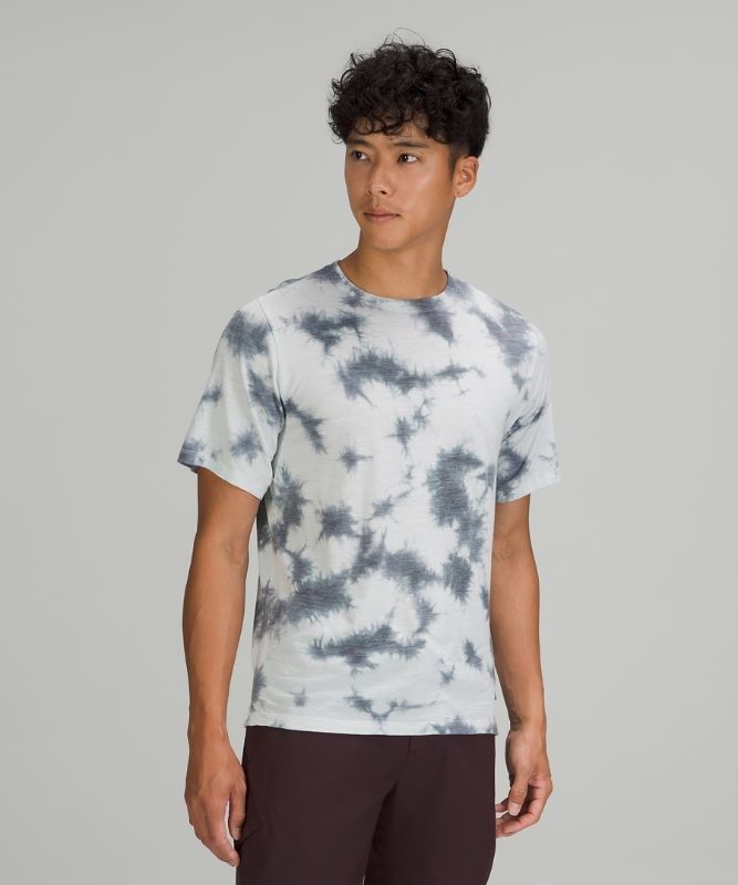Lululemon Lab Wool-Blend Tie Dye T-Shirt Blast Herr Grå Mörkgrå | LBAM-49271