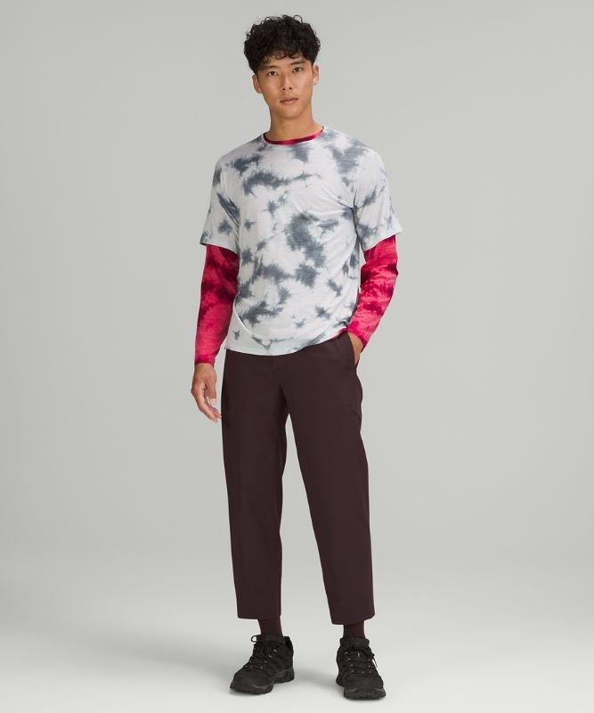 Lululemon Lab Wool-Blend Tie Dye T-Shirt Blast Herr Grå Mörkgrå | LBAM-49271