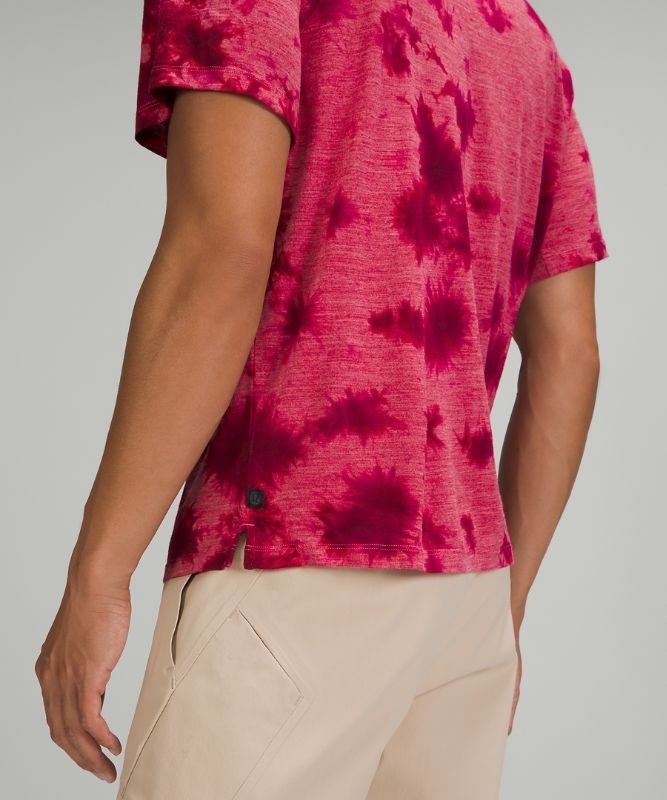 Lululemon Lab Wool-Blend Tie Dye T-Shirt Blast Herr Rosa | VNPM-91487