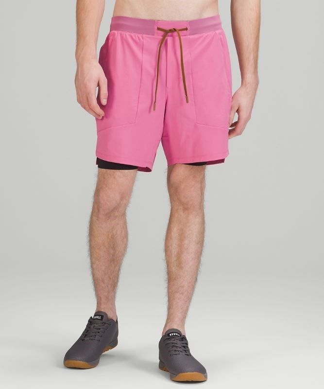 Lululemon License to Train Lined Short 7 Shorts Herr Rosa | NGAQ-41027