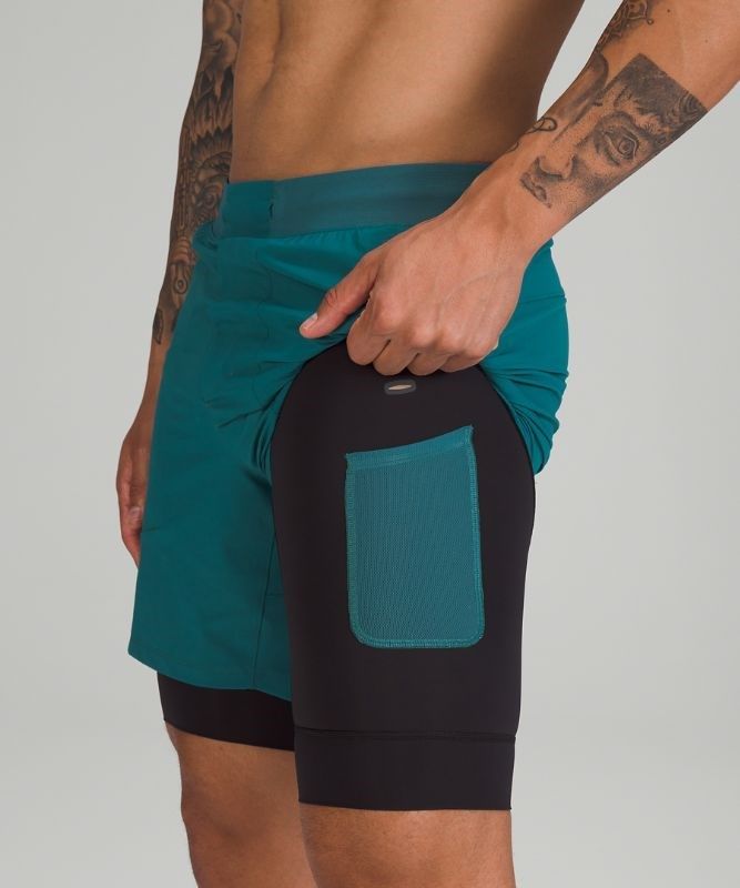 Lululemon License to Train Lined Short 7 Shorts Herr Mörk | HDLP-86247