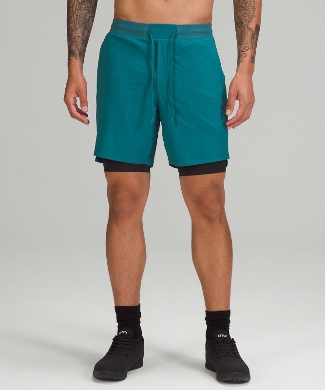 Lululemon License to Train Lined Short 7 Shorts Herr Mörk | HDLP-86247