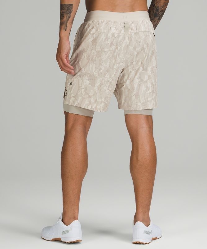 Lululemon License to Train Lined Short 7 Shorts Herr Vita Beige | ELKN-58019