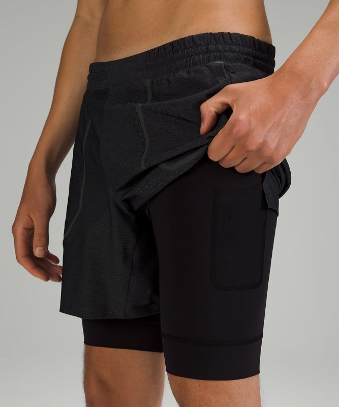 Lululemon License to Train Lined Short 7 Elite Shorts Herr Svarta | XJGY-37902