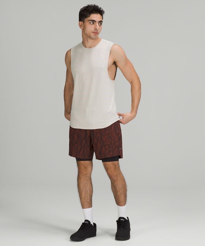 Lululemon License to Train Lined Short 7 Shorts Herr Bruna Mörkgrå | VZLK-90518