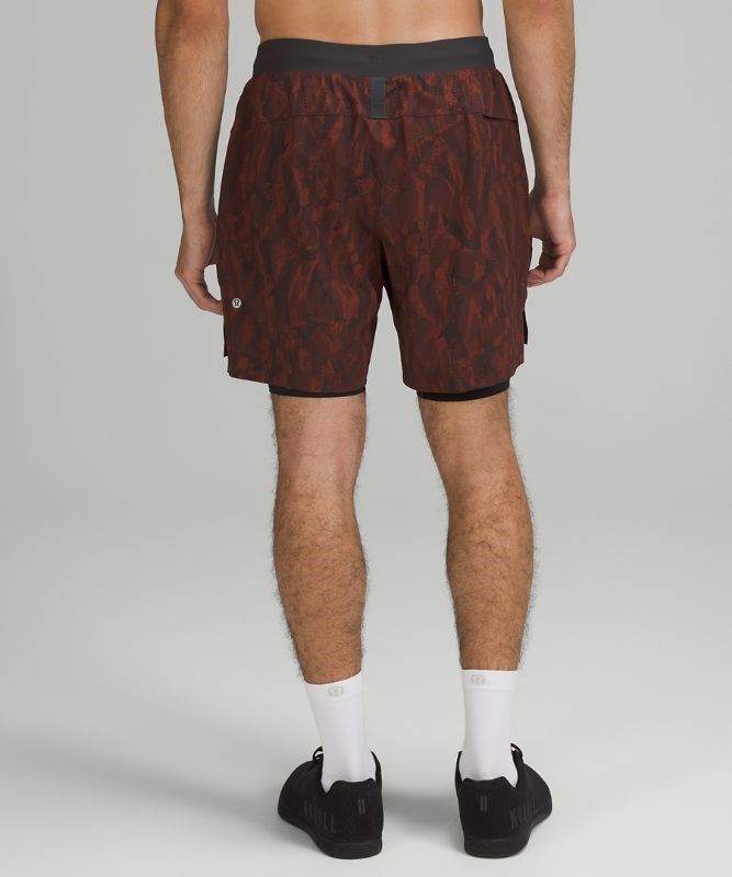 Lululemon License to Train Lined Short 7 Shorts Herr Bruna Mörkgrå | VZLK-90518