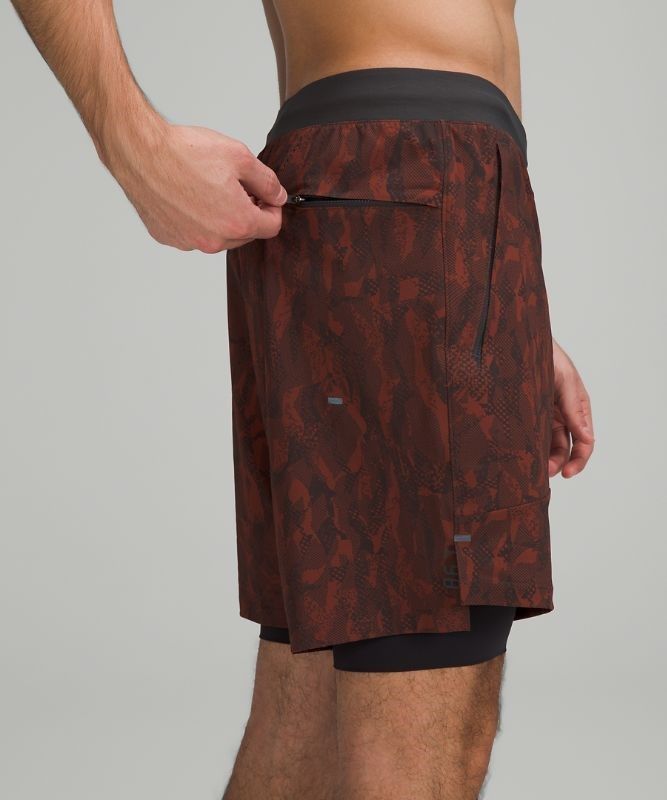 Lululemon License to Train Lined Short 7 Shorts Herr Bruna Mörkgrå | VZLK-90518