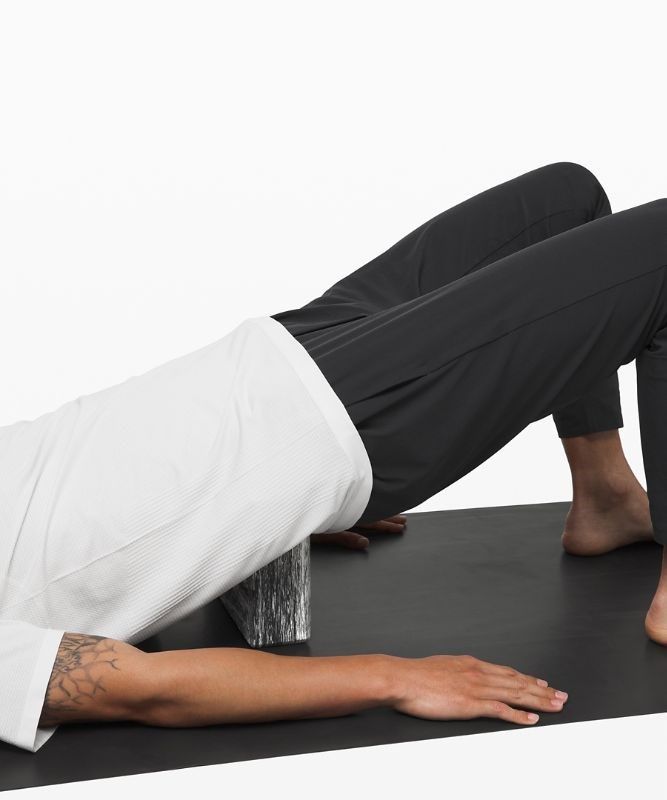 Lululemon Lift And Lengthen Yoga Block Utrustning Accessories Svarta Vita | GOBP-40961