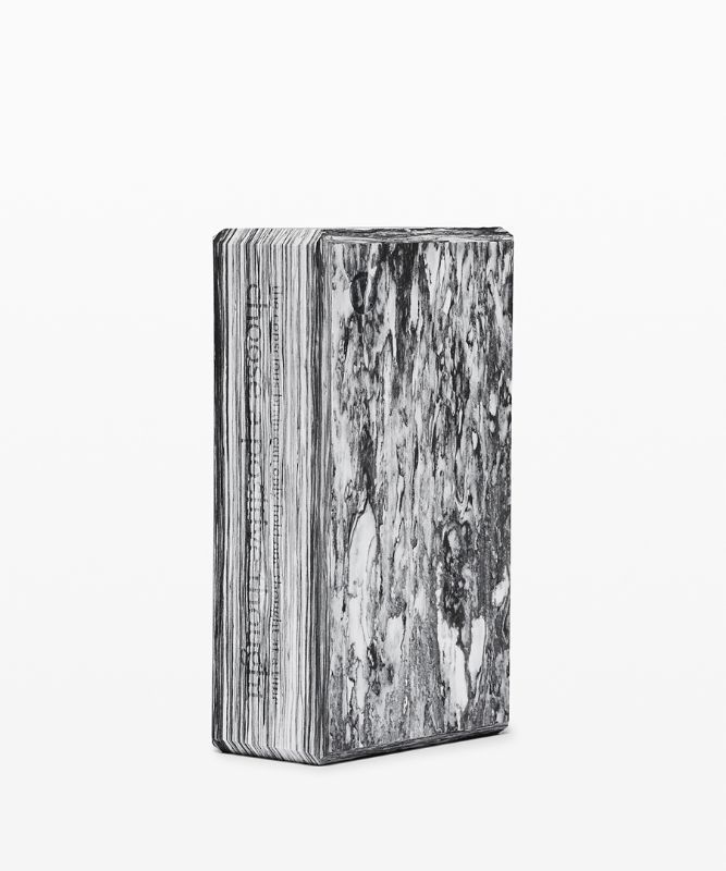 Lululemon Lift And Lengthen Yoga Block Utrustning Accessories Svarta Vita | GOBP-40961