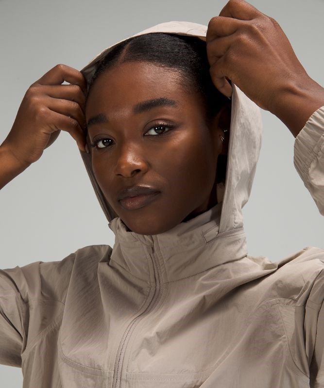 Lululemon Lightweight Hooded Jacket Jackor Dam Riverstone | HRND-04157