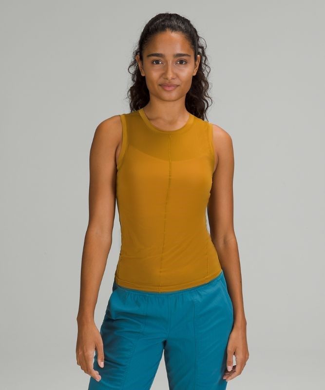 Lululemon Lightweight Jersey Tank Top Blast Dam Guld Bruna | LUCJ-06528