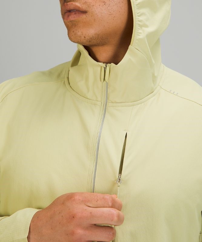 Lululemon Lightweight Running Half-Zip Hoodie Jackor Herr Gröna | QNSI-68941