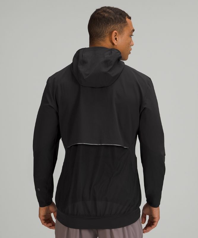 Lululemon Lightweight Running Half-Zip Hoodie Jackor Herr Svarta | LJEM-85216