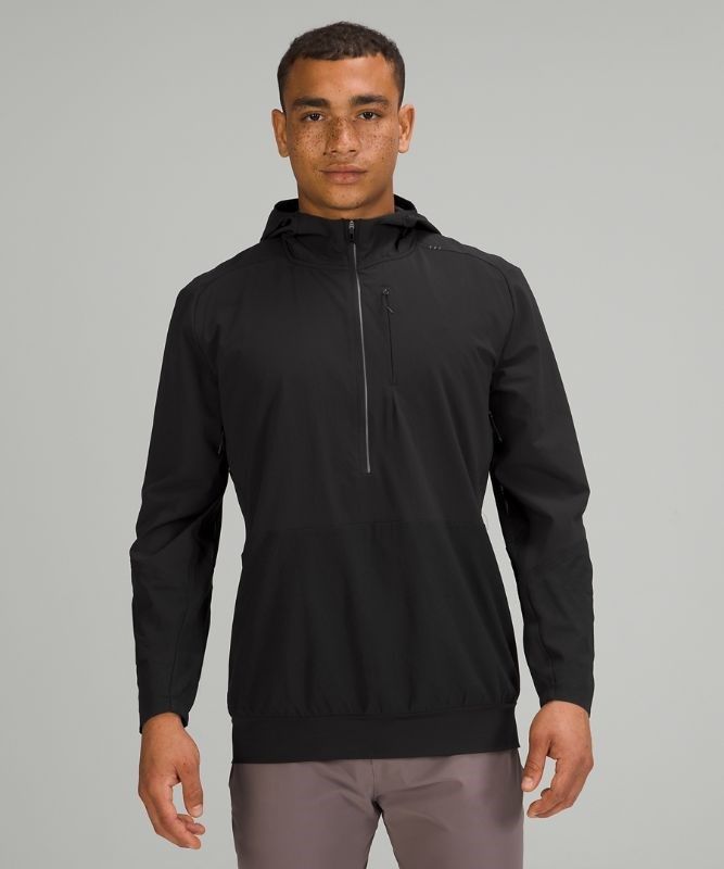 Lululemon Lightweight Running Half-Zip Hoodie Jackor Herr Svarta | LJEM-85216