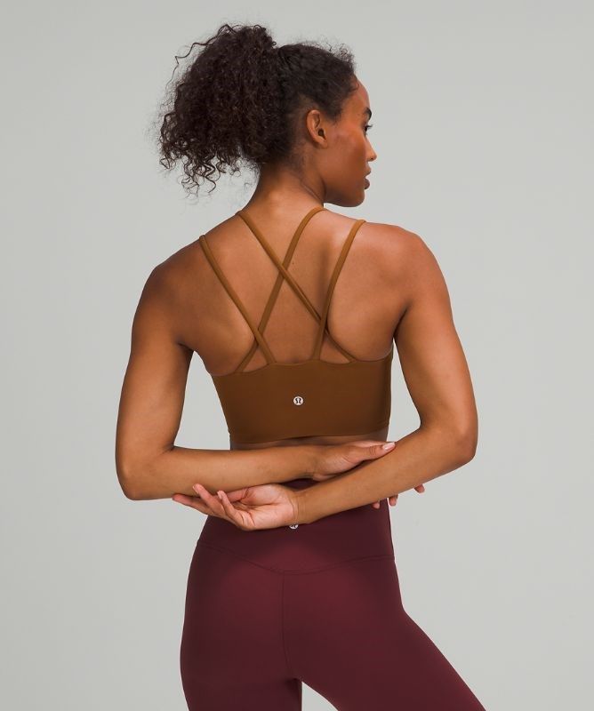 Lululemon Like a Cloud Long-Line Bra B/C Sport BH Dam Koppar Bruna | KRNT-92758