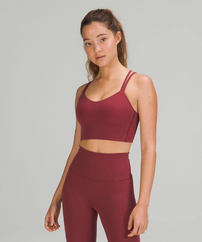 Lululemon Like a Cloud Long-Line Bra B/C Sport BH Dam Vinröda | ITSQ-02456