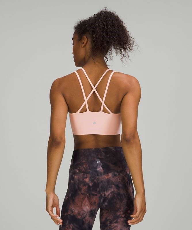 Lululemon Like a Cloud Long-Line Bra B/C Sport BH Dam Rosa Vita | EAJD-65740