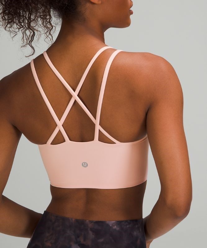 Lululemon Like a Cloud Long-Line Bra B/C Sport BH Dam Rosa Vita | EAJD-65740