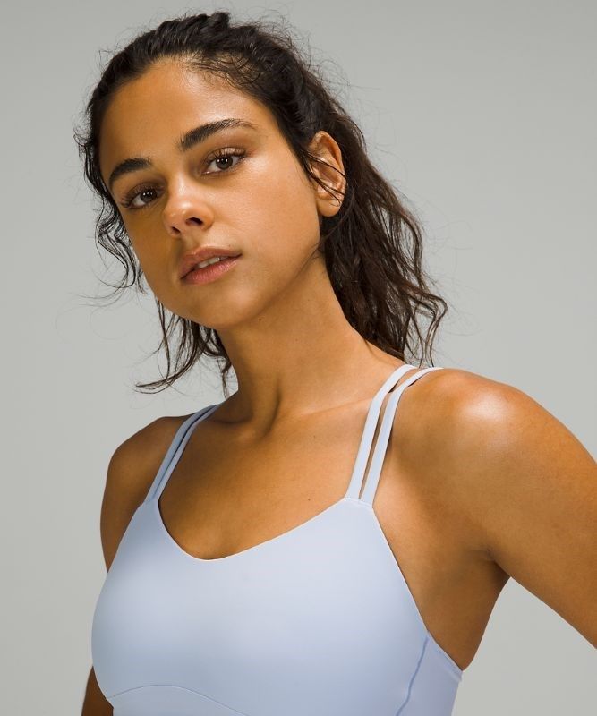 Lululemon Like a Cloud Long-Line Bra B/C Sport BH Dam Blå Beige | WYUB-90536
