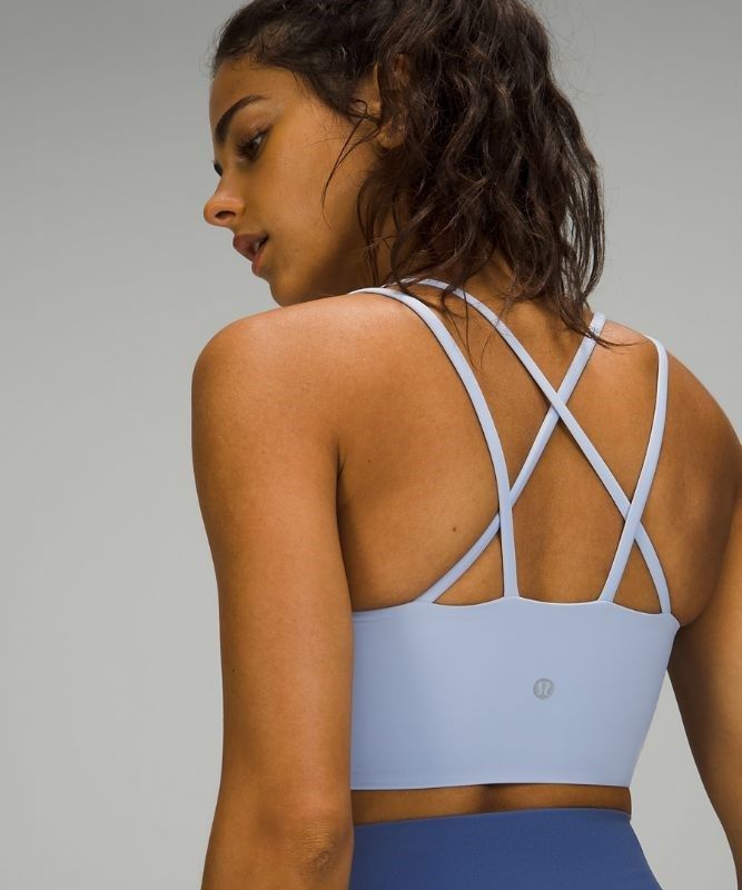 Lululemon Like a Cloud Long-Line Bra B/C Sport BH Dam Blå Beige | WYUB-90536