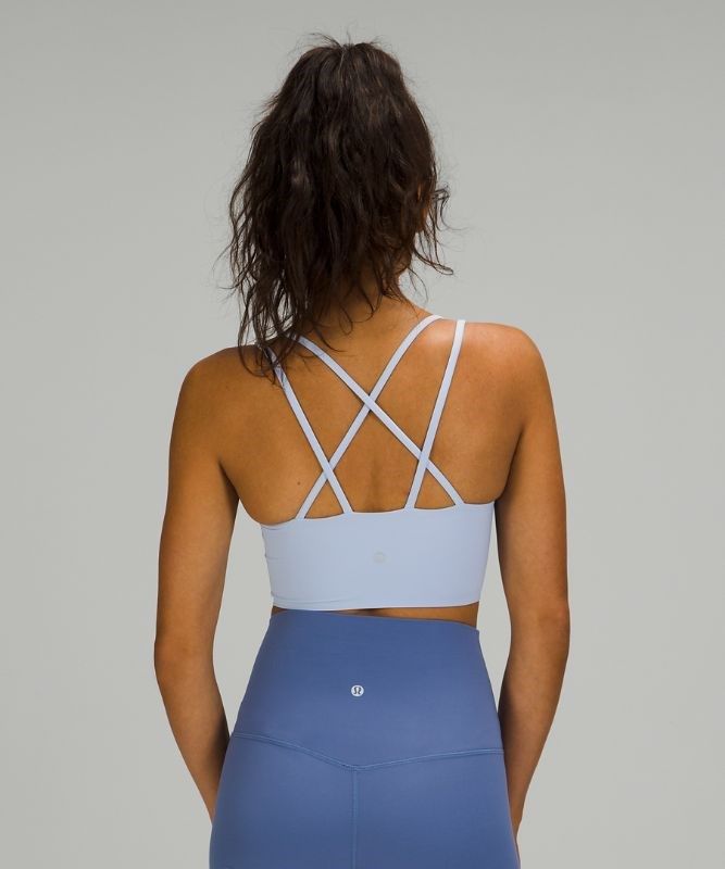 Lululemon Like a Cloud Long-Line Bra B/C Sport BH Dam Blå Beige | WYUB-90536