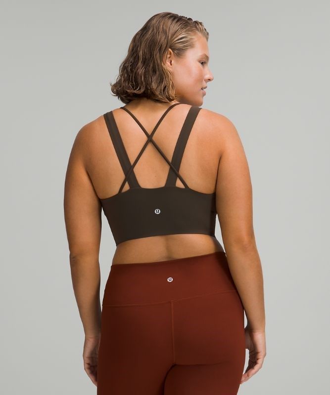 Lululemon Like a Cloud Longline Bra Light Support Sport BH Dam Mörkolivgröna | SMVK-27059