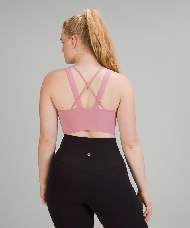 Lululemon Like a Cloud Longline Bra Light Support Sport BH Dam Rosa Grå Bruna | ZJLR-36958