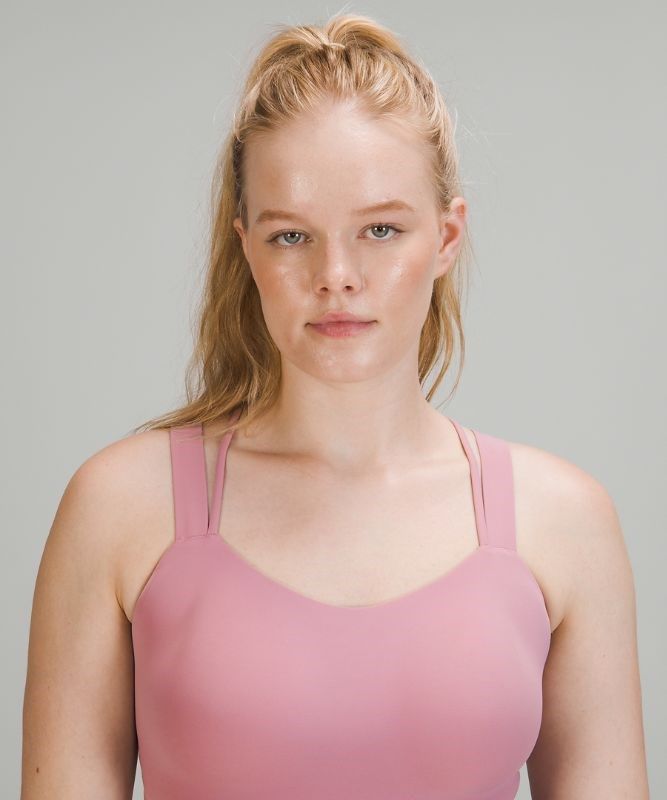 Lululemon Like a Cloud Longline Bra Light Support Sport BH Dam Rosa Grå Bruna | ZJLR-36958