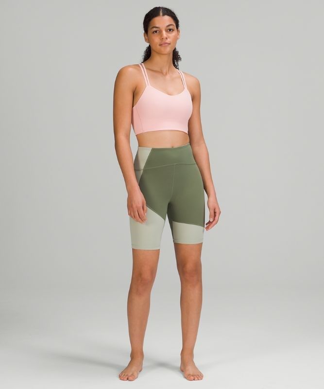 Lululemon Like a Cloud Ribbed Longline Bra Light Support Sport BH Dam Rosa | RVQB-92715